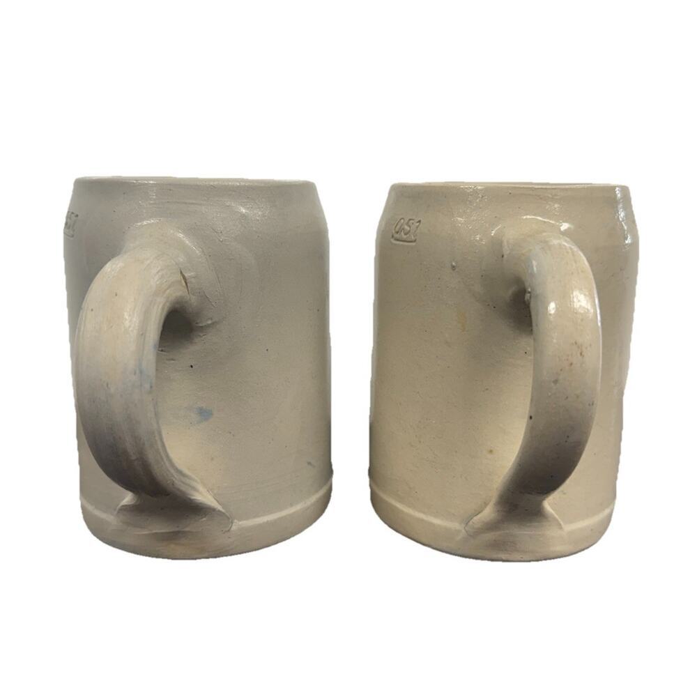 LOT of 2 Vintage Stoneware Lowenbrau Munich .5L German Beer Stein Mugs - Picture 4 of 5